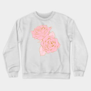 Pastel Pink Roses Crewneck Sweatshirt